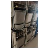 METAL FOLDING CHAIRS WITH CUSHION, no rack