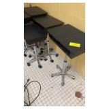 SMALL BLACK TABLES ON WHEELS