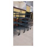 GREEN COATED METRO RACK S  ON WHEELS