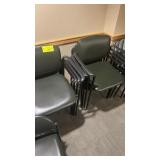 GREEN VINYL STACK CHAIRS