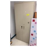 TALL TAN FILE CABINET