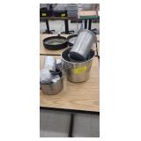 LOT OF COFFEE POURERS ,& BUCKETS