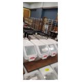 INGREDIENTS  BINS ON TABLE