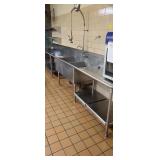 2 COMPARTMENT  SINK  DRAWER  ,UNDERSHELF  ,AND