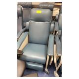 BLUE RECLINERS ON WHEELS