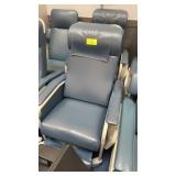 BLUE RECLINERS ON WHEELS