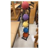MEDICINE BALLS AND RACK