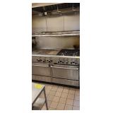 US RANGE 4 BURNER W/FRY TOP ,AND DOUBLE OVENS