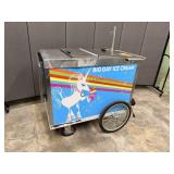 Ice Cream Cart with Stainless Steel Body
