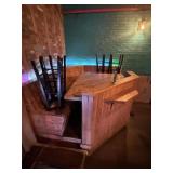 WOODEN CORNER SEATING