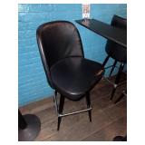 BAR BACK LEATHER BAR STOOLS