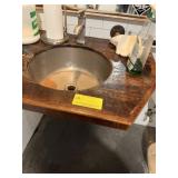 WOODEN SINK + FAUCET