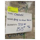 4 X 4 CERAMIC - CUSHION BROWN