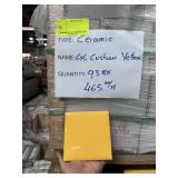 CERAMIC 6 X 6 CUSHION YELLOW
