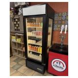 TRUE SINGLE GLASS DOOR 3 SIDED GLASS MERCHANDISER