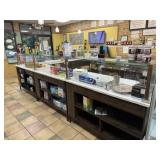 GLASS COUNTER SNEEZE GUARD - SECTION