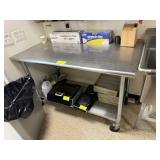 SS TABLE W UNDERSHELF