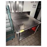 SS TABLE W ICE BIN