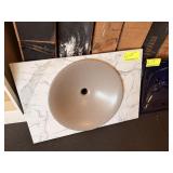 BATHROOM SINK W/ WHITE STONE