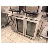 TRUE 2 GLASS DOOR SS REFRIGERATOR BAR BACK