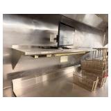 SS WALL SHELF W HEAT LAMP