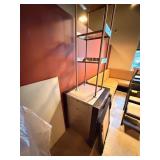 SS 4 DRAWER CABINET W TRIPLE OVER SHELF