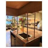 SS FRAME GLASS SHELF OVERSHELF