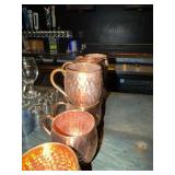 Hammered Copper Mugs