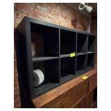 Black 8-Cube Shelf Unit