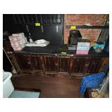 Wooden Bar Back Cabinet with 6 Doors