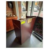 Wooden Restaurant Host Stand Podium