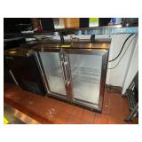 2 Glass Door Stainless Steel Bar Cooler