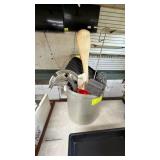 Large Stock Pot with Kitchen Utensils
