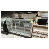 Glass Display Case with Wire Shelving