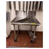 Stainless Steel Table with Backsplash
