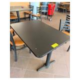Rectangular Black Restaurant Table - 4 Seater - 2
