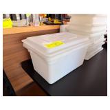White Plastic Food Storage Bins