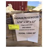 5/16" x 12" x 12" Rosewood/Padauk fingerblock, 7
