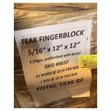 TEAK FINGERBOCK - 1535 SQFT