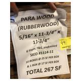 5/16" x 11-3/4" x 11-3/4" Para wood (rubberwood)