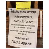 1/4" x 12" x 12" Asian Rosewood Haddonhall
