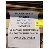 Border pieces - 3/4" x 4-1/2" x 38" - 37 bundles