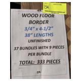 Border pieces - 3/4" x 4-1/2" x 38" - 37 bundles