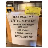 3/8" x 1.714 x 12" Burmese Teak herringbone,