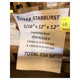TEAK STARBURST 5/16" X 12"x 12" - Prefinished,