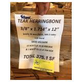 3/8" x 1.714 x 12" Burmese Teak herringbone,