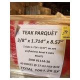 3/8" x 1.714" (5 slat) x 8.57" Burmese Teak