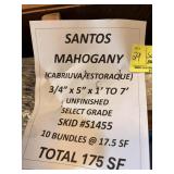 SANTOS MAHOGANY (CABRIUVA JESTORAQUE) - 3/4' X 5'