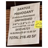 Santos Mahogany (Cabriuva / Estoraque) 3/4' x