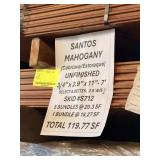 Santos Mahogany (Cabriuva / Estoraque) 3/4' x